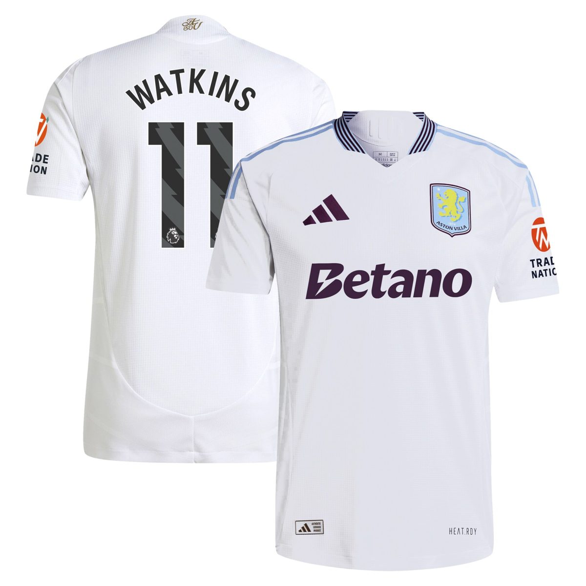 aston villa adidas away authentic shirt 2024-25 with watkins 11 printing Collection | Authentic Aston Villa Shirts