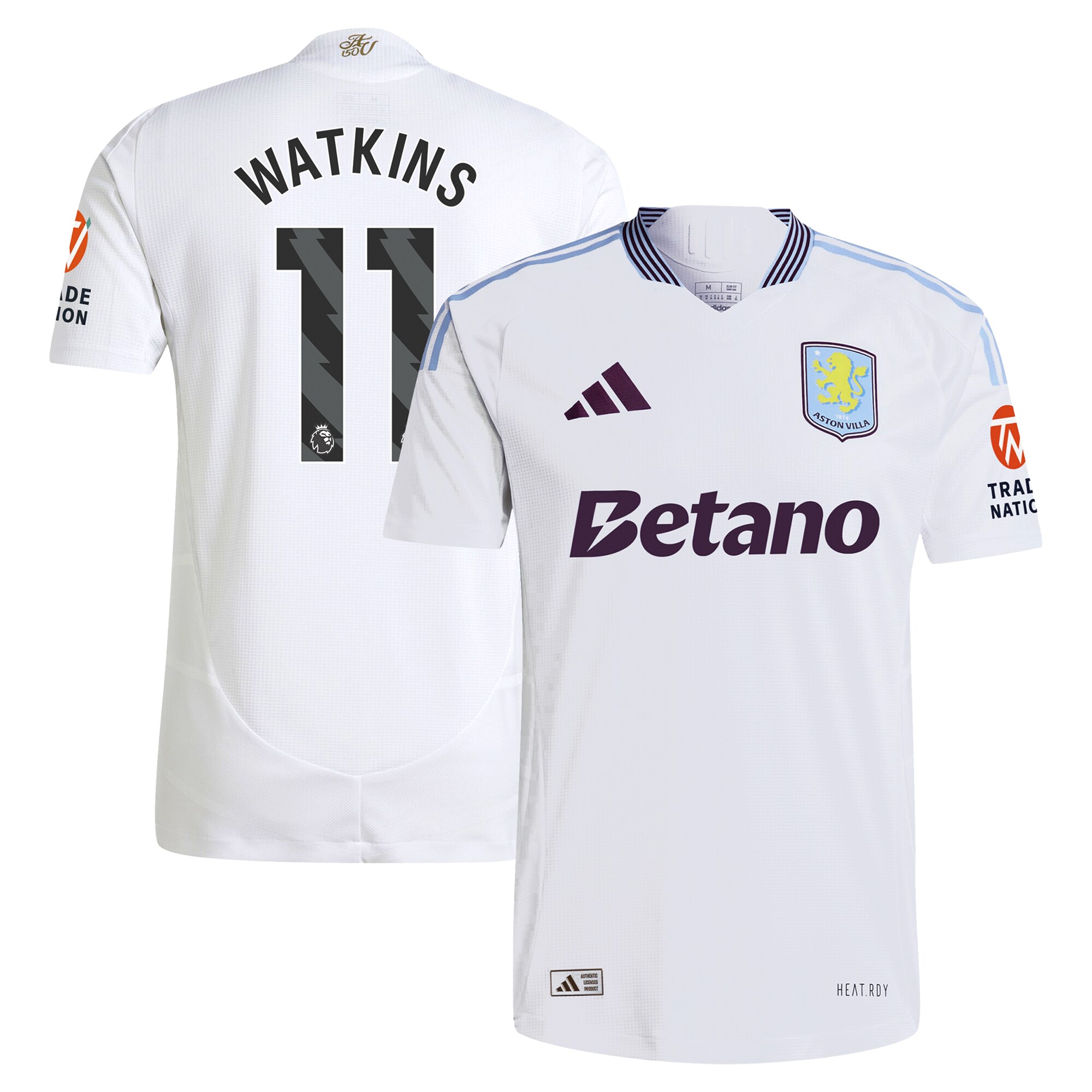 aston villa adidas away authentic shirt 2024-25 with watkins 11 printing Collection | Authentic Aston Villa Shirts