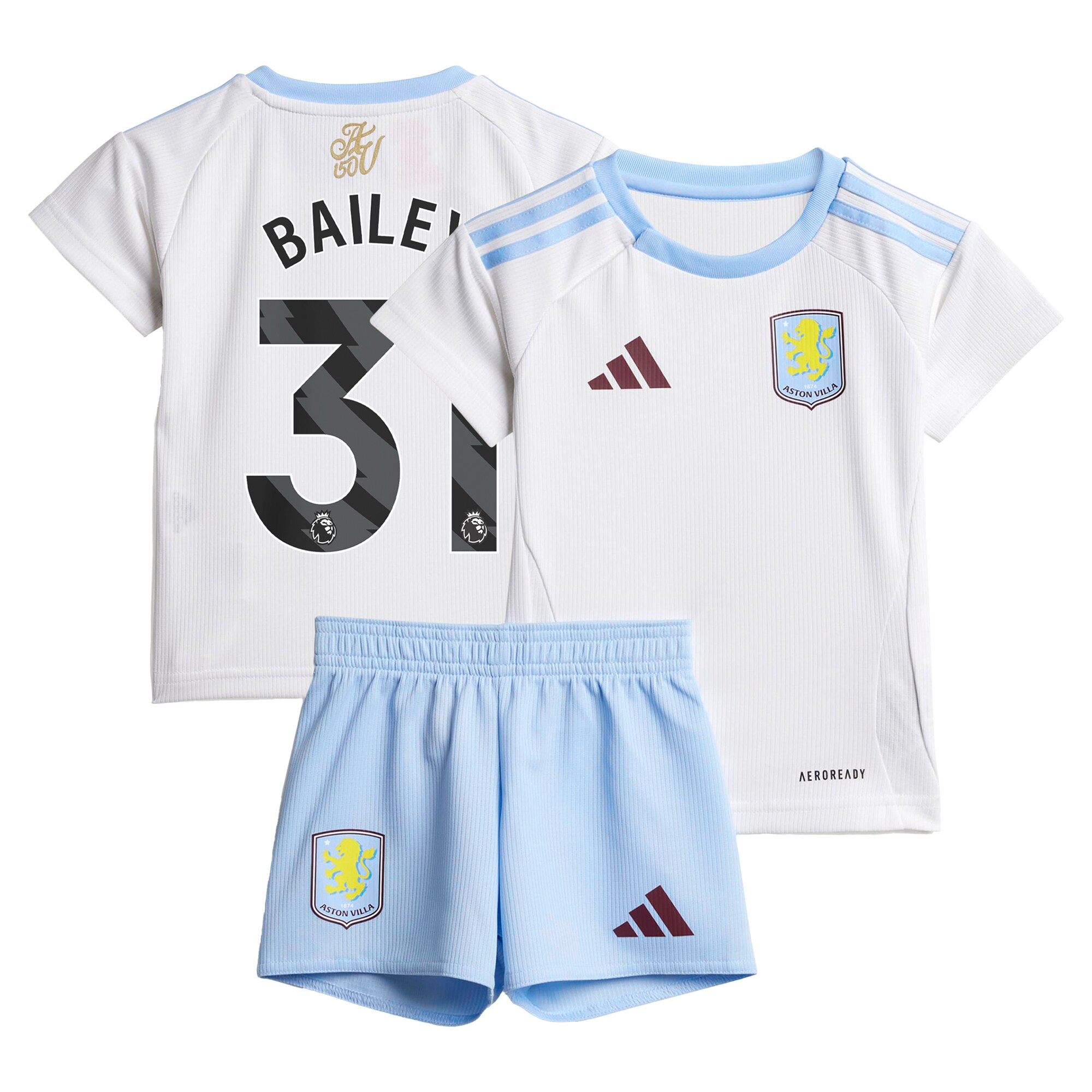 aston villa adidas away baby kit 2024-25 with bailey 31 printing Collection | Authentic Aston Villa Shirts