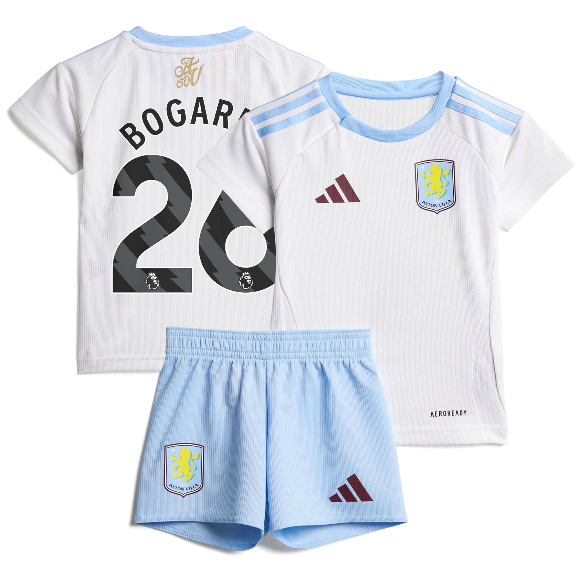 aston villa adidas away baby kit 2024-25 with bogarde 26 printing Collection | Authentic Aston Villa Shirts