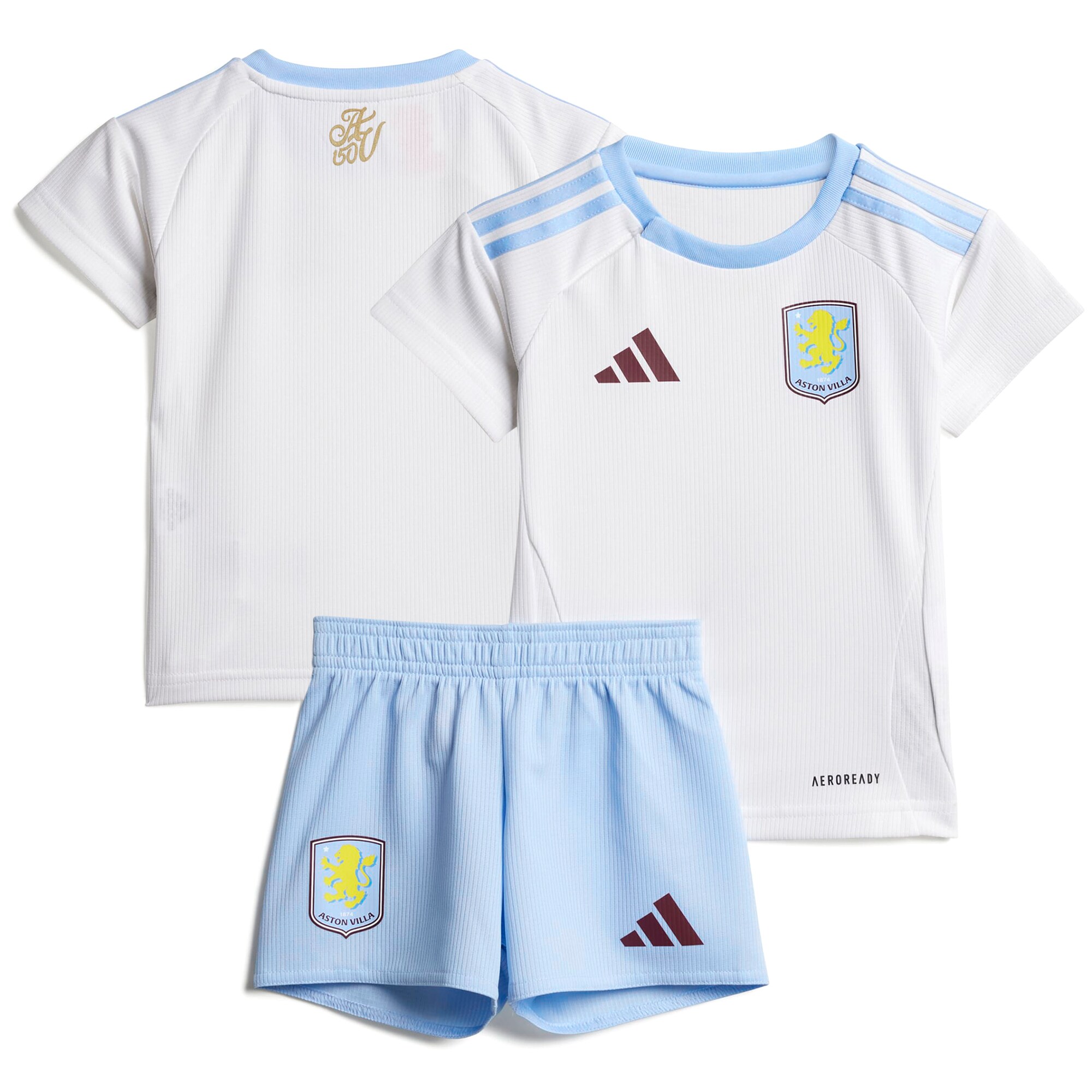 aston villa adidas away baby kit 2024-25 with custom printing Collection | Authentic Aston Villa Shirts