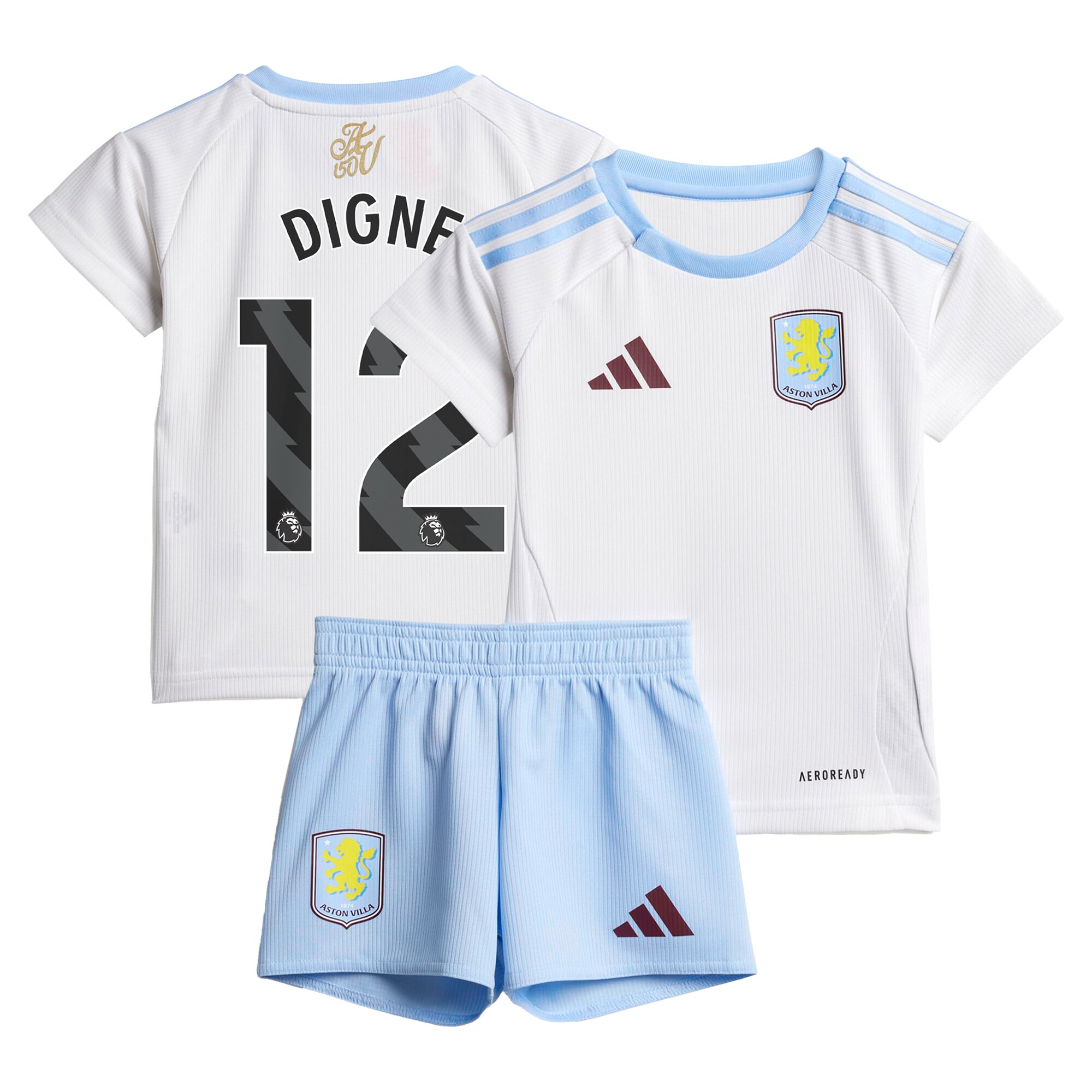 aston villa adidas away baby kit 2024-25 with digne 12 printing Collection | Authentic Aston Villa Shirts