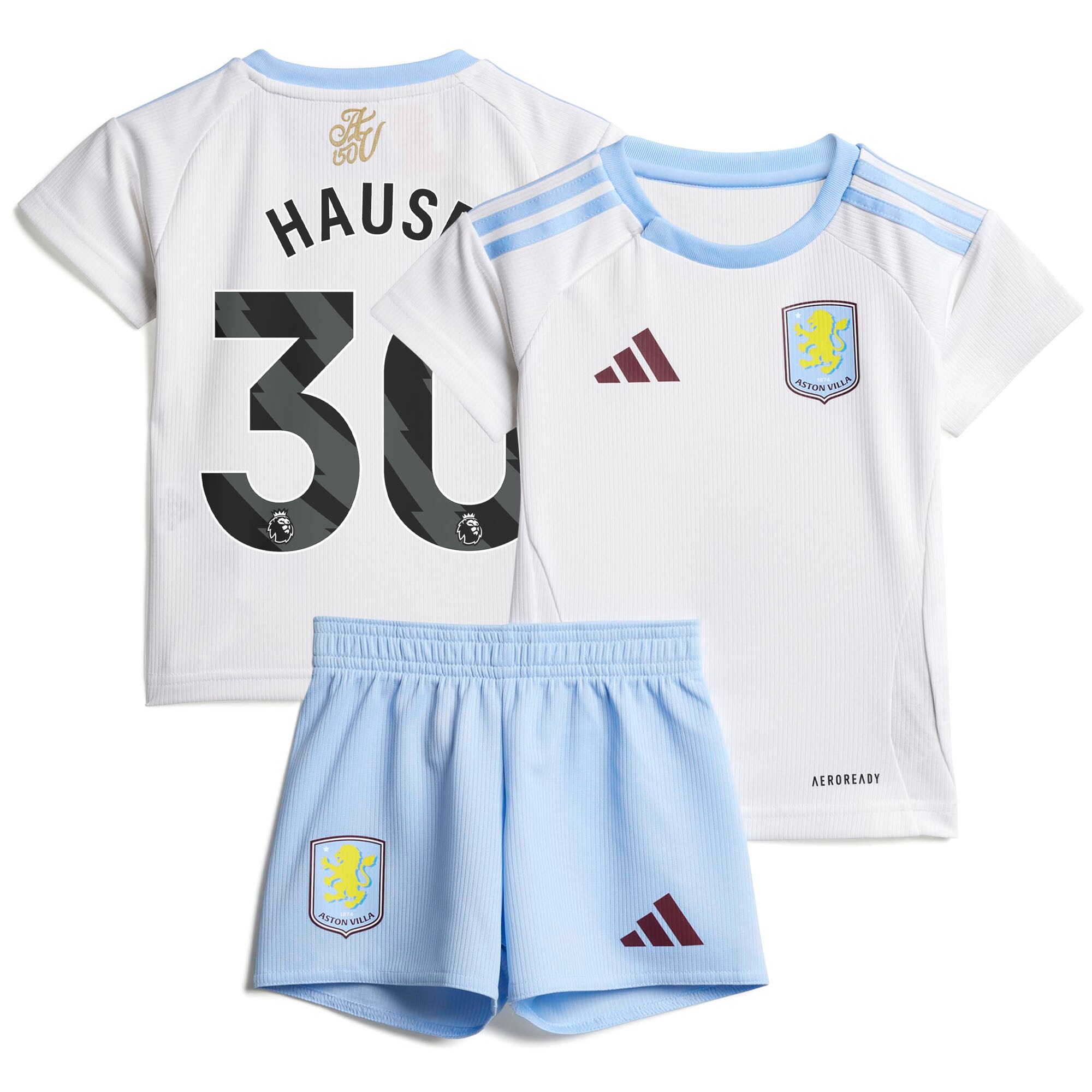 aston villa adidas away baby kit 2024-25 with hause 30 printing Collection | Authentic Aston Villa Shirts
