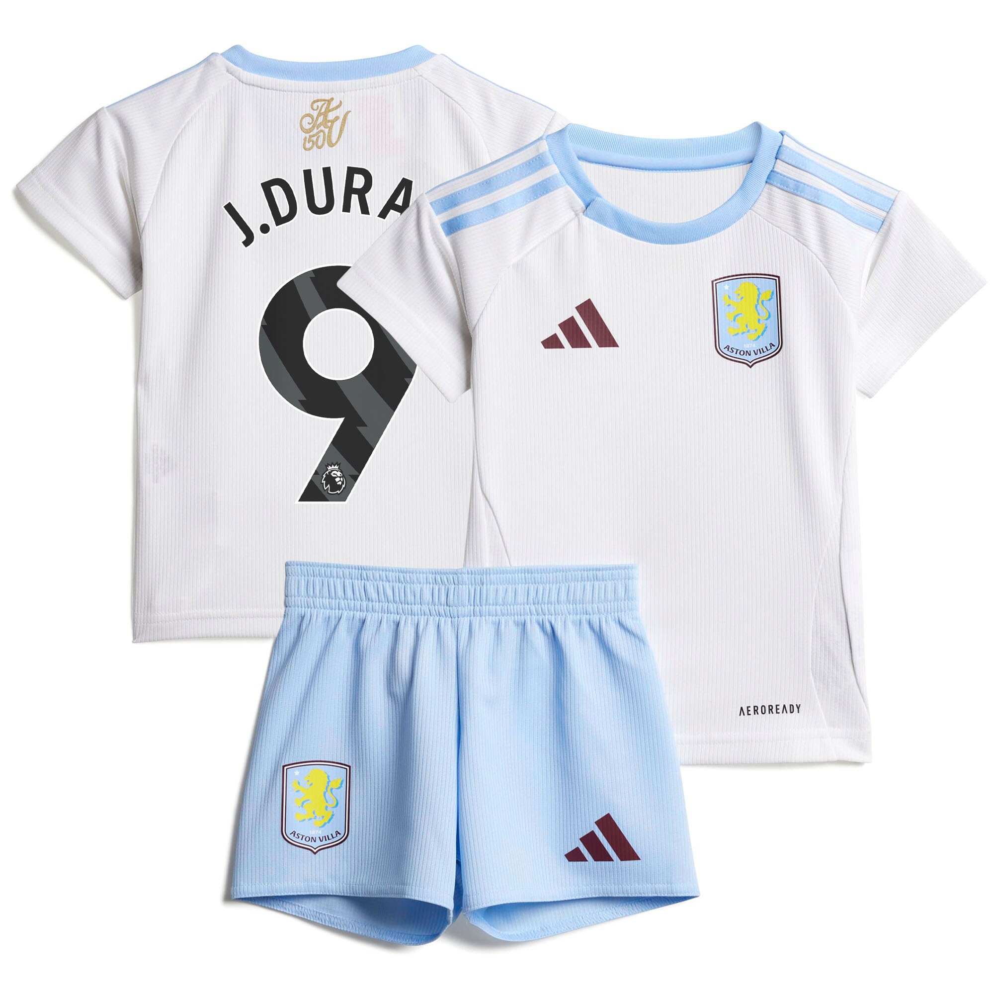 aston villa adidas away baby kit 2024-25 with j.duran 9 printing Collection | Authentic Aston Villa Shirts