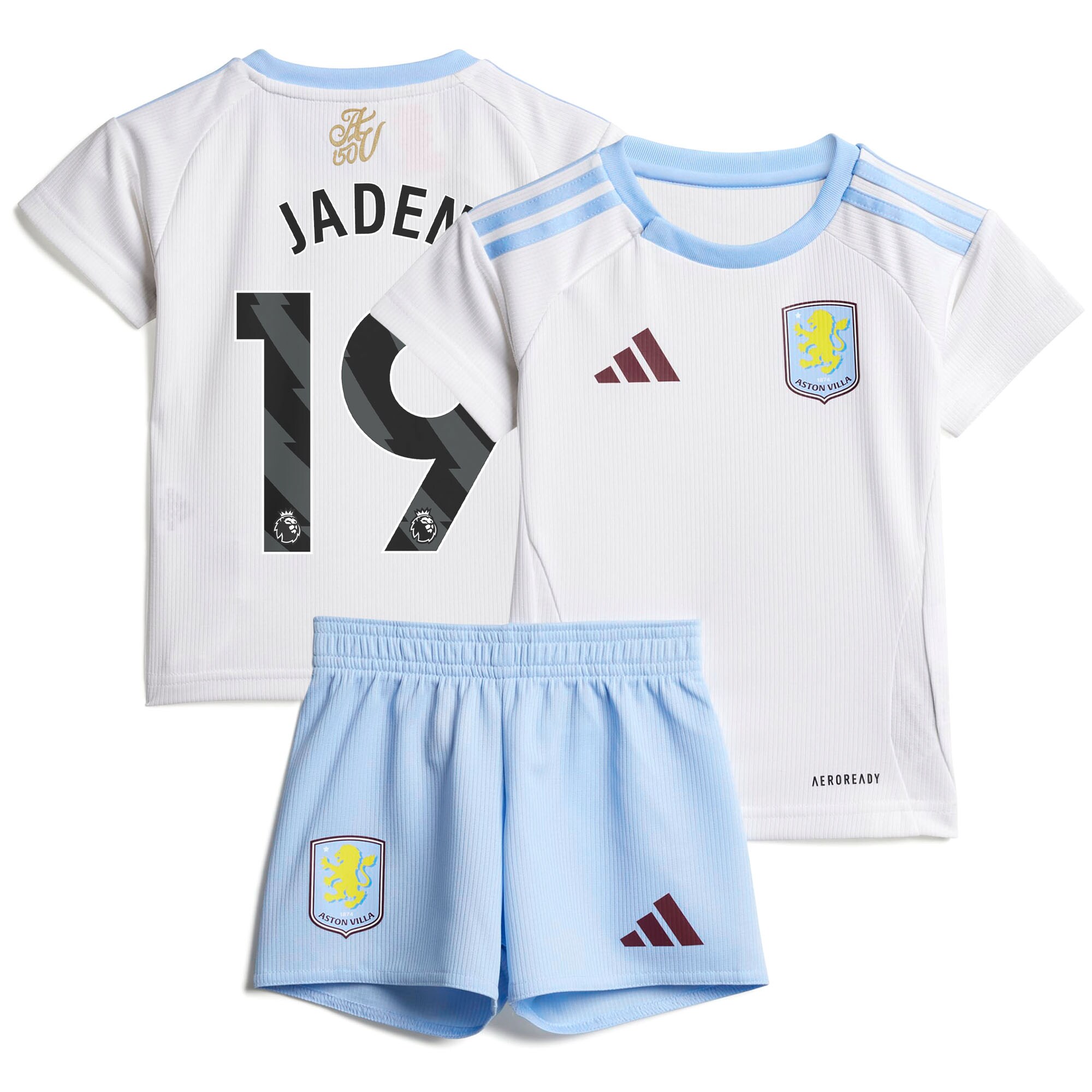aston villa adidas away baby kit 2024-25 with jaden 19 printing Collection | Authentic Aston Villa Shirts