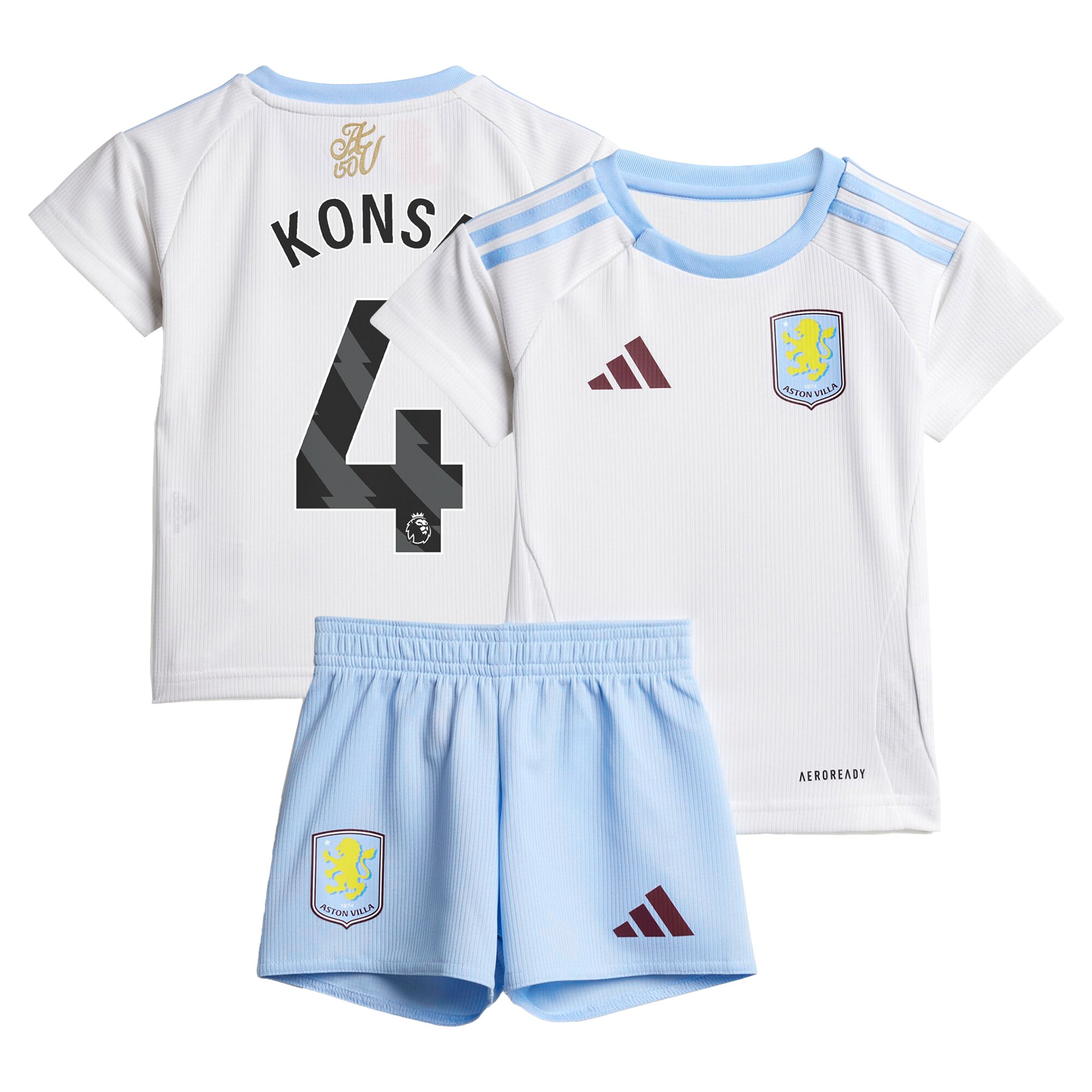 aston villa adidas away baby kit 2024-25 with konsa 4 printing Collection | Authentic Aston Villa Shirts