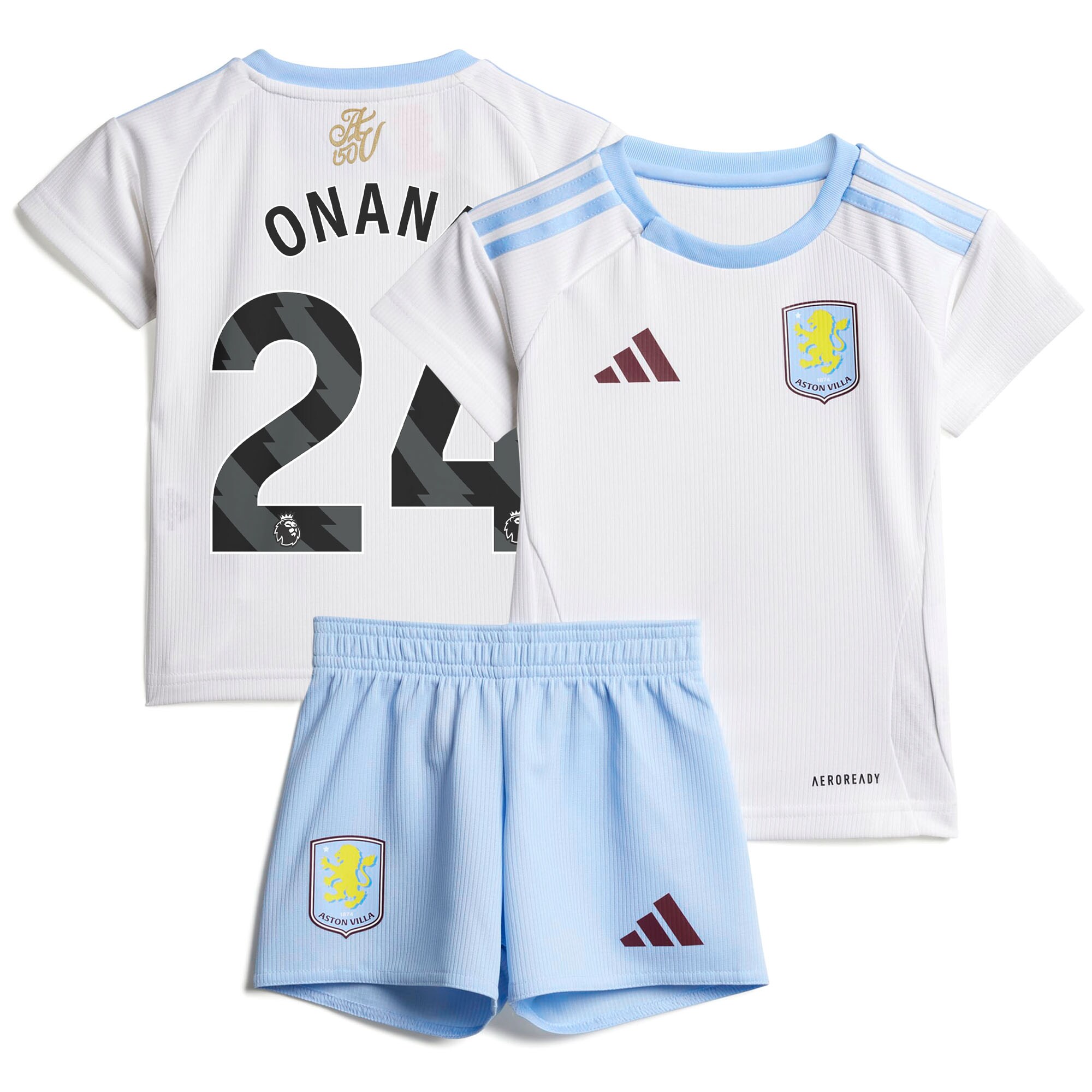 aston villa adidas away baby kit 2024-25 with onana 24 printing Collection | Authentic Aston Villa Shirts