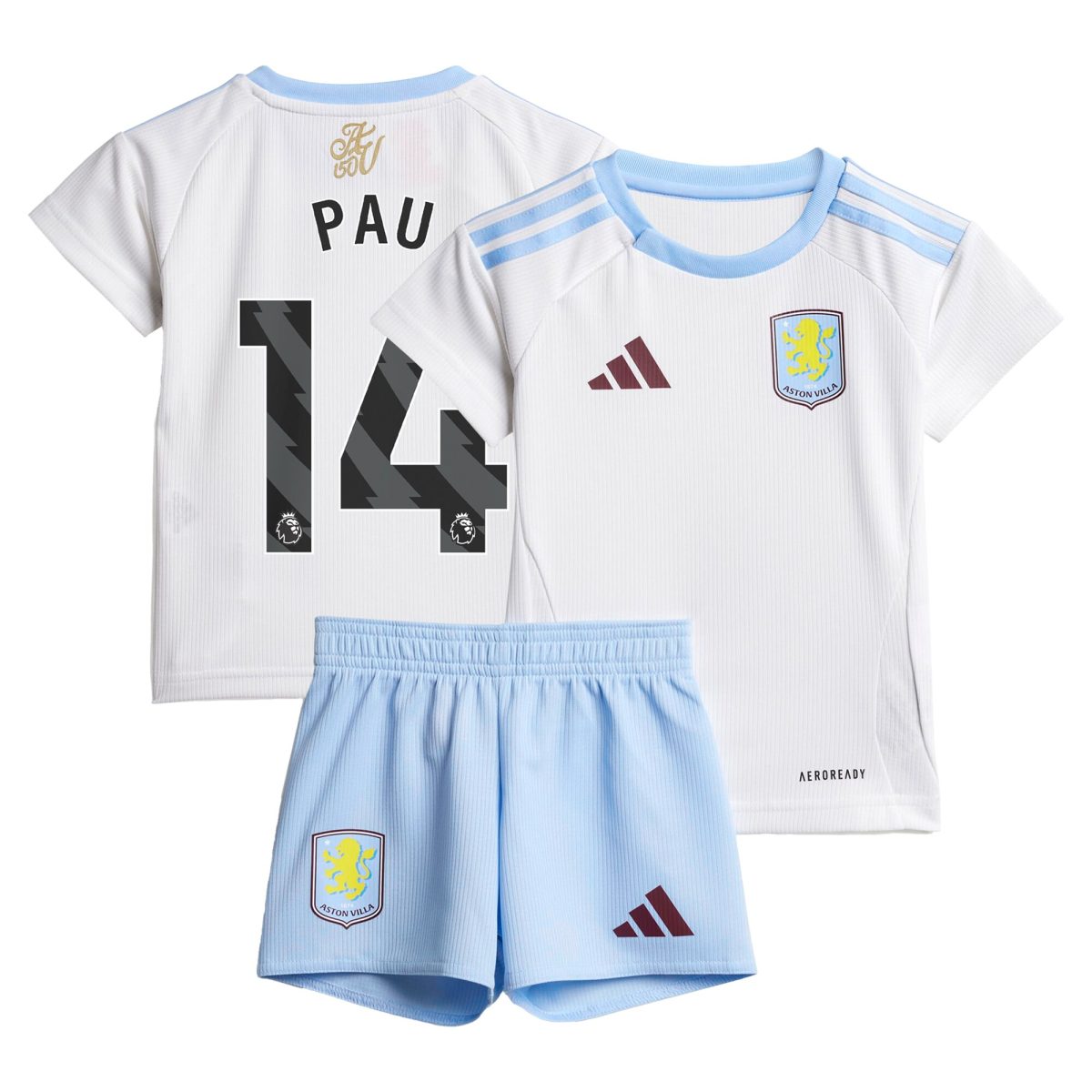 aston villa adidas away baby kit 2024-25 with pau 14 printing Collection | Authentic Aston Villa Shirts