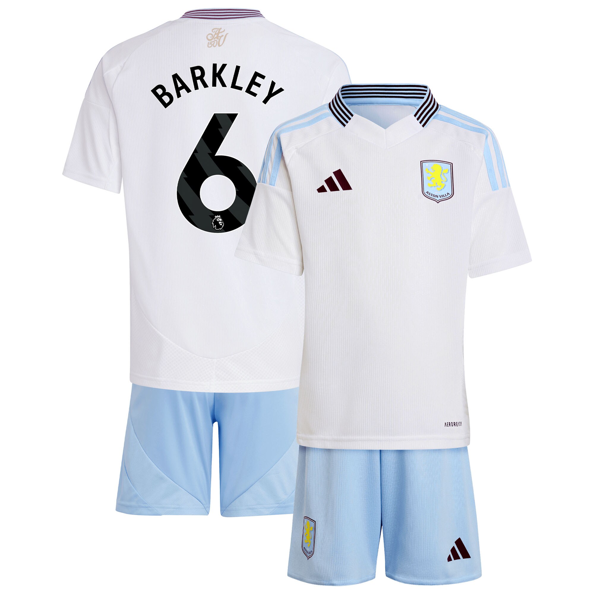 aston villa adidas away mini kit 2024-25 with barkley 6 printing Collection | Authentic Aston Villa Shirts