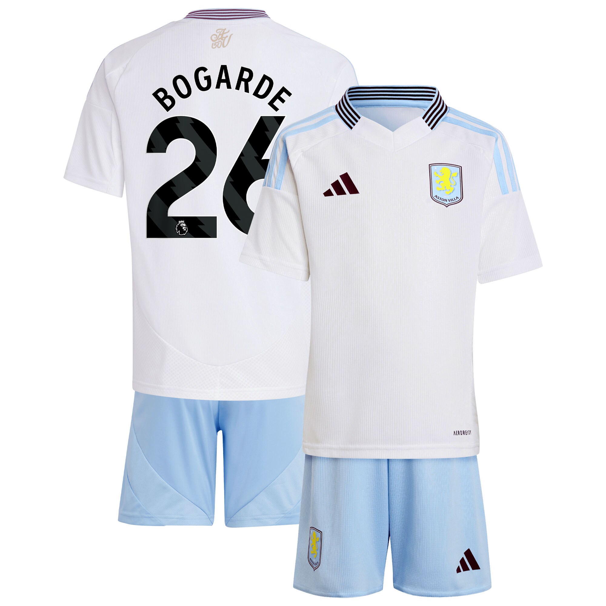 aston villa adidas away mini kit 2024-25 with bogarde 26 printing Collection | Authentic Aston Villa Shirts