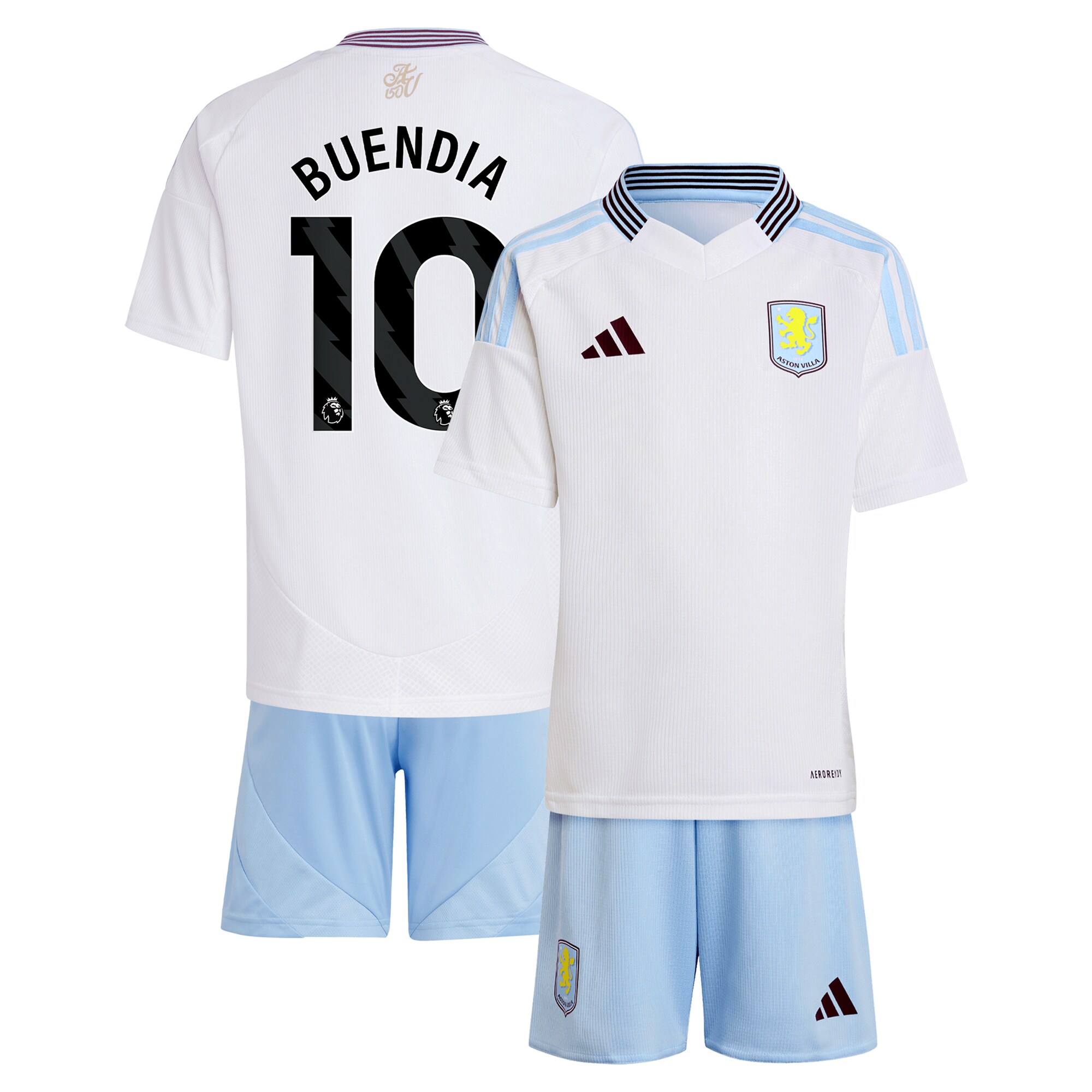 aston villa adidas away mini kit 2024-25 with buendia 10 printing Collection | Authentic Aston Villa Shirts