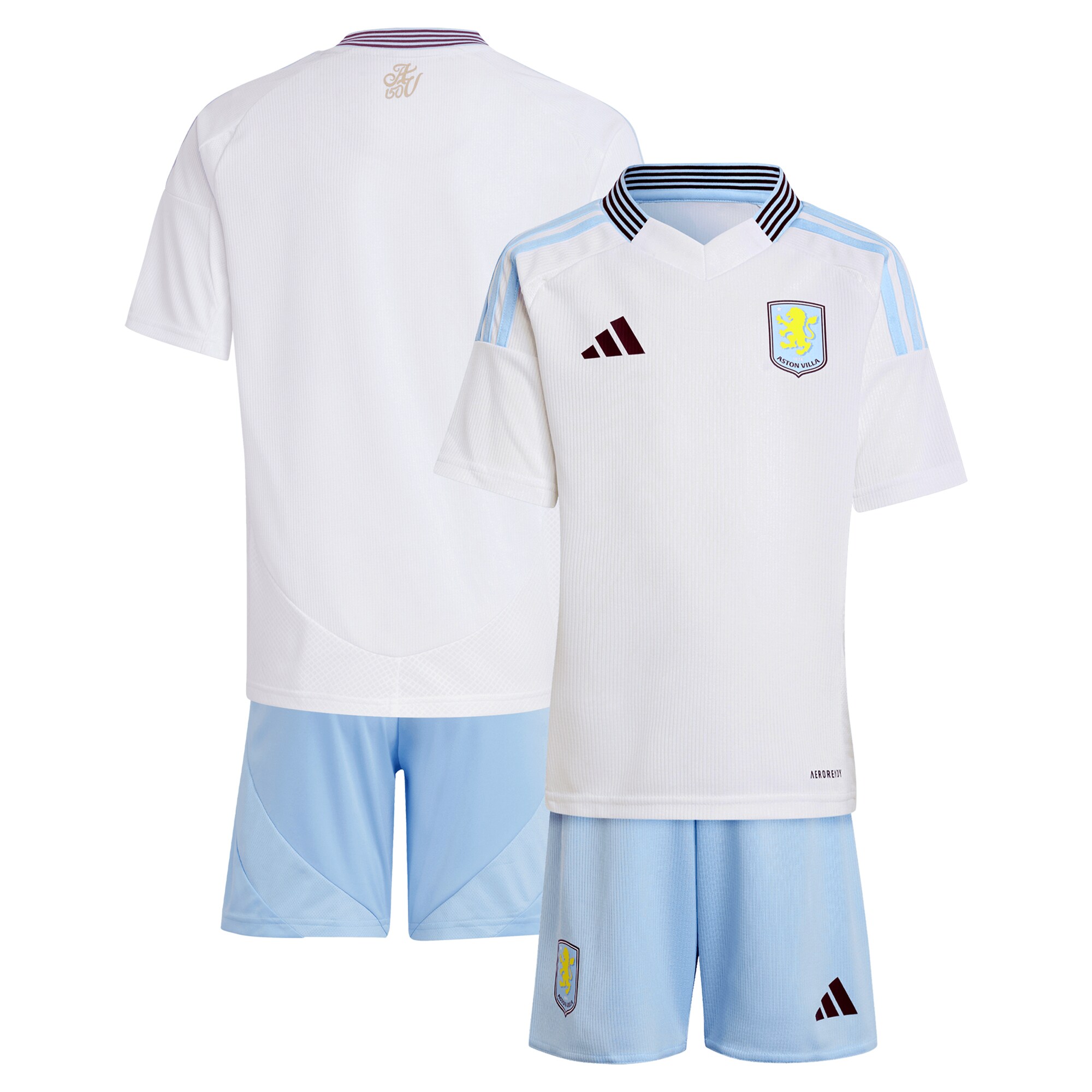 aston villa adidas away mini kit 2024-25 with custom printing Collection | Authentic Aston Villa Shirts