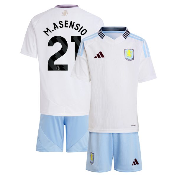 aston villa adidas away mini kit 2024-25 with m.asensio 21 printing Collection | Authentic Aston Villa Shirts