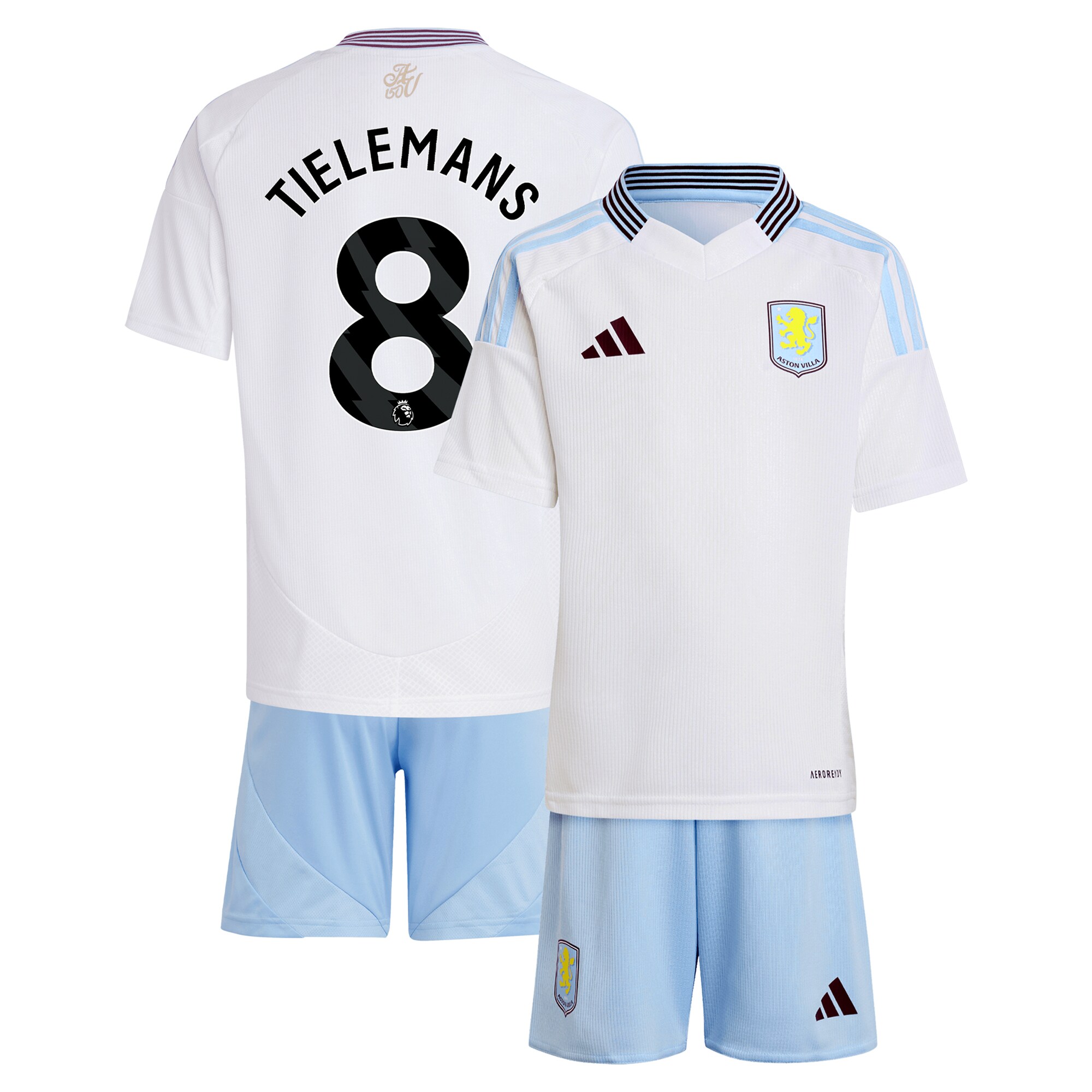 aston villa adidas away mini kit 2024-25 with tielemans 8 printing Collection | Authentic Aston Villa Shirts