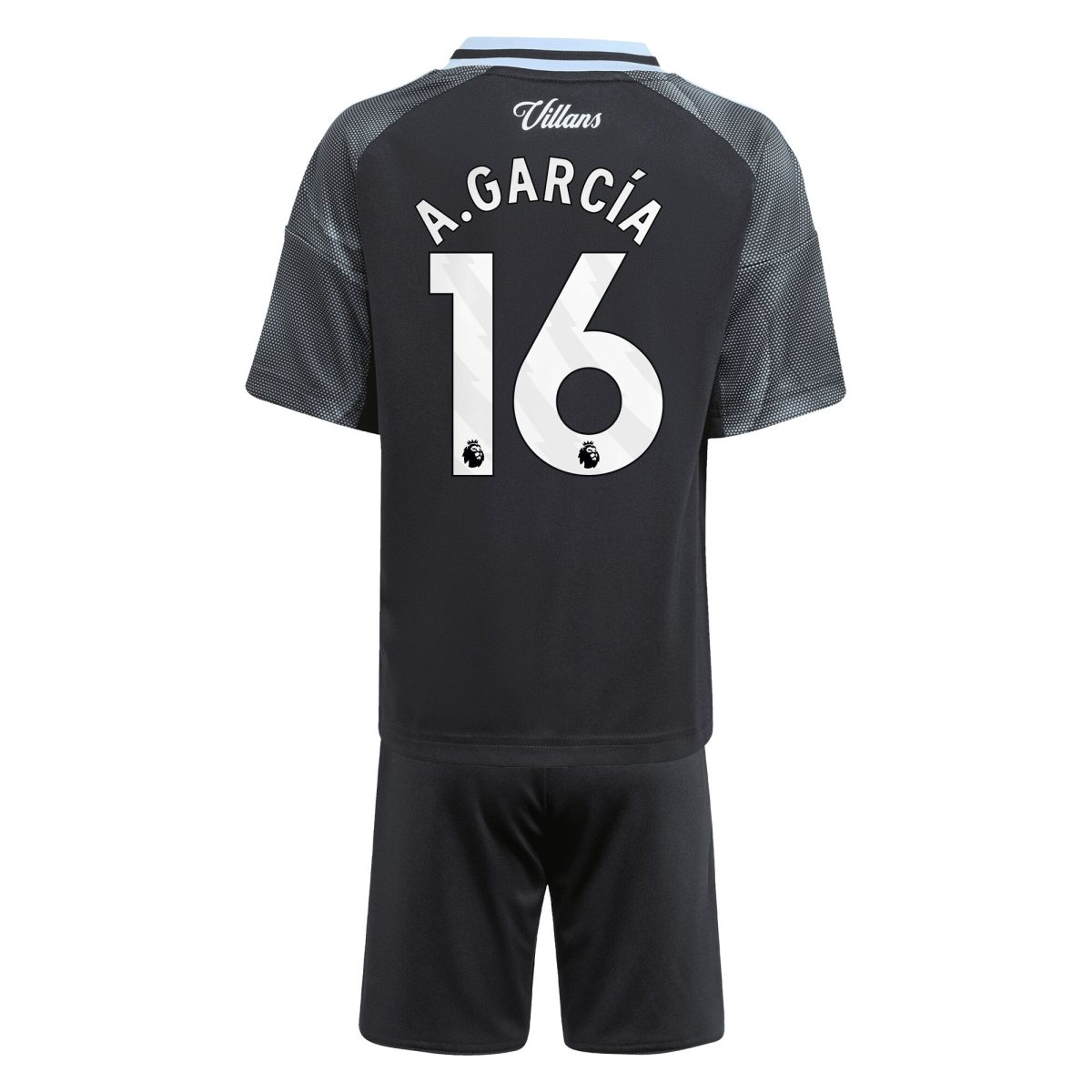 aston villa adidas away mini kit 2025-26 with a.garcía 16 printing Collection | Authentic Aston Villa Shirts