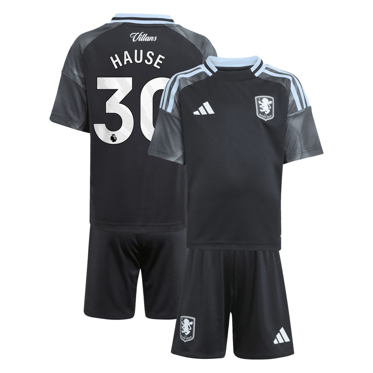 aston villa adidas away mini kit 2025-26 with hause 30 printing Collection | Authentic Aston Villa Shirts