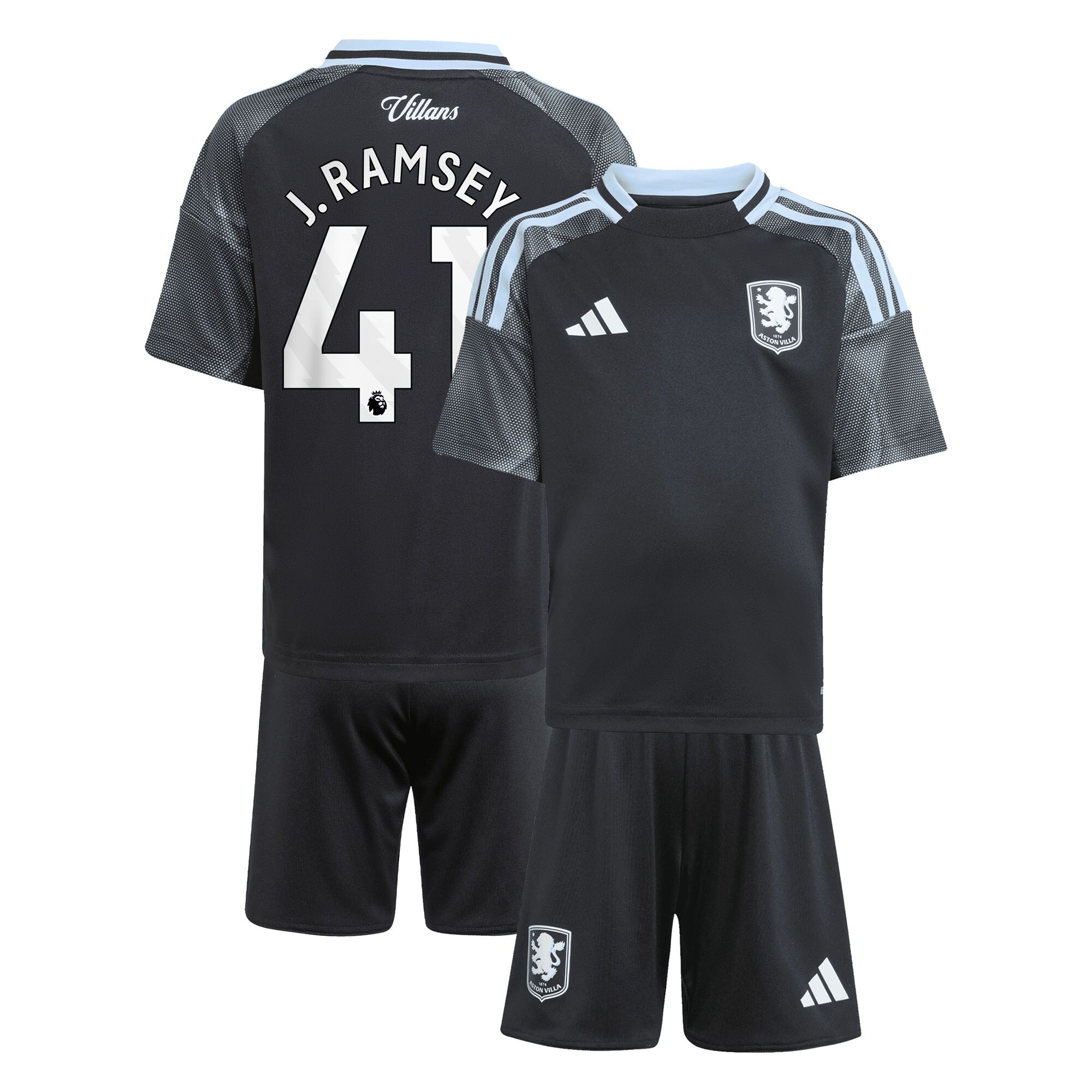 aston villa adidas away mini kit 2025-26 with j. ramsey 41 printing Collection | Authentic Aston Villa Shirts