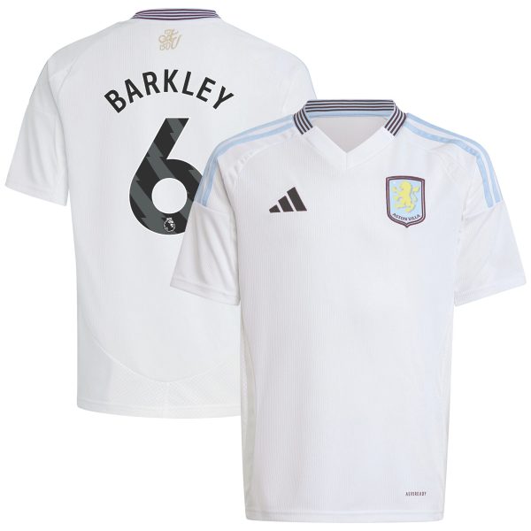 aston villa adidas away shirt 2024-25 – kids with barkley 6 printing Collection | Authentic Aston Villa Shirts