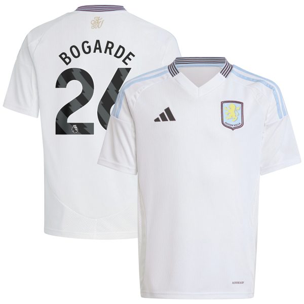 aston villa adidas away shirt 2024-25 – kids with bogarde 26 printing Collection | Authentic Aston Villa Shirts