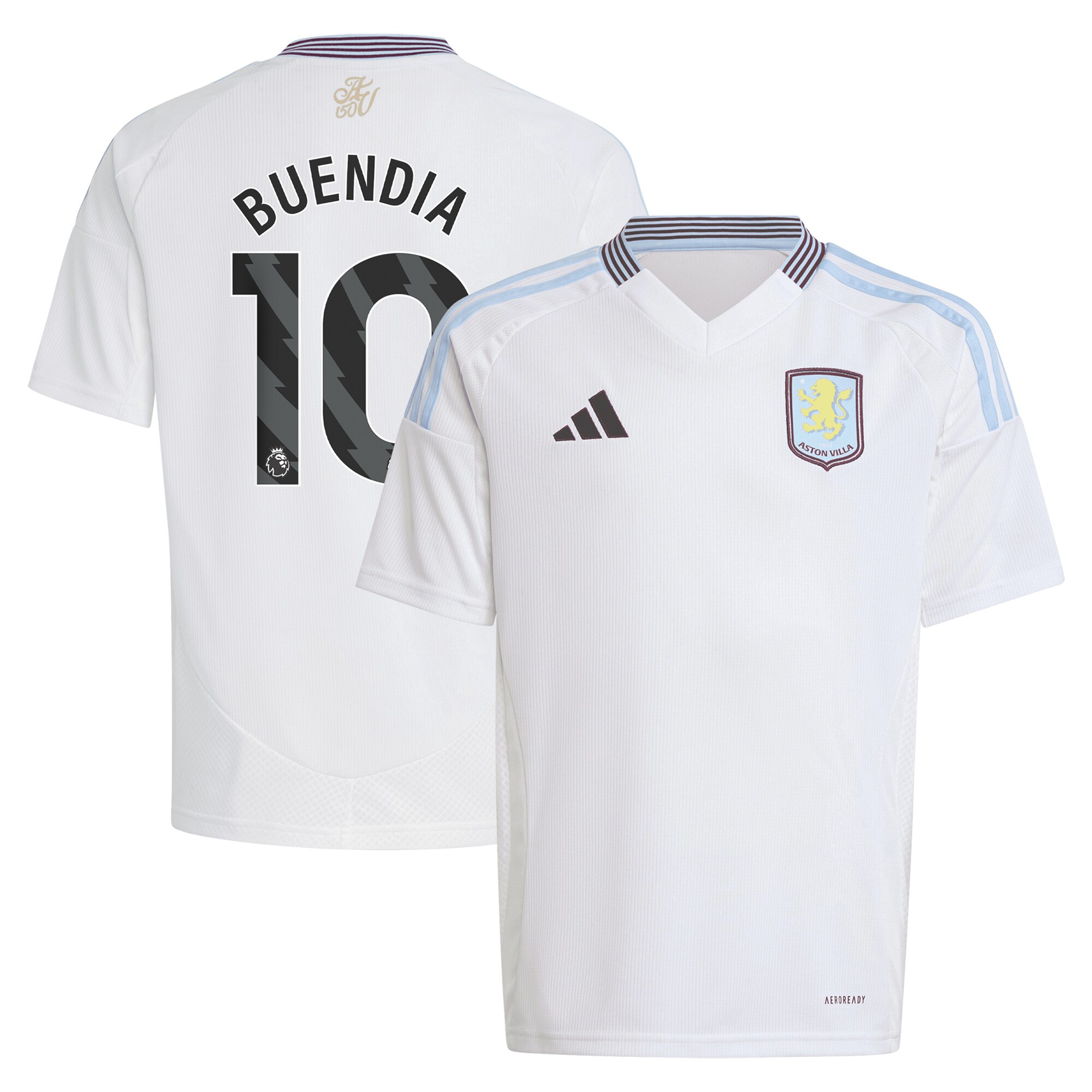 aston villa adidas away shirt 2024-25 – kids with buendia 10 printing Collection | Authentic Aston Villa Shirts