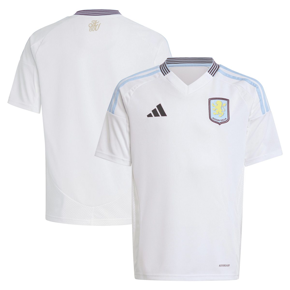 aston villa adidas away shirt 2024-25 – kids with custom printing Collection | Authentic Aston Villa Shirts