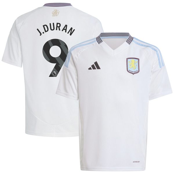 aston villa adidas away shirt 2024-25 – kids with j.duran 9 printing Collection | Authentic Aston Villa Shirts