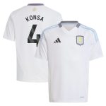 aston villa adidas away shirt 2024-25 – kids with konsa 4 printing Collection | Authentic Aston Villa Shirts