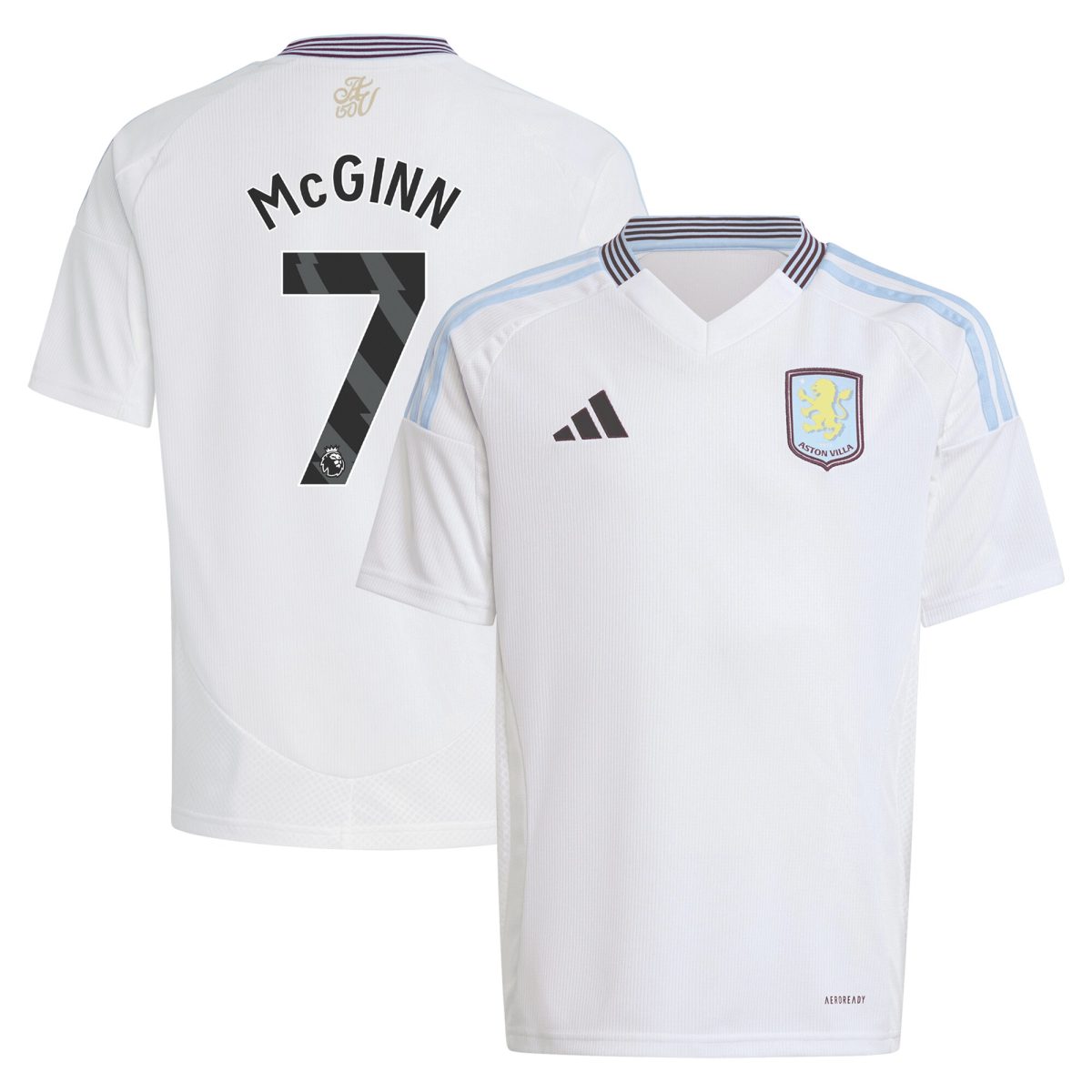 aston villa adidas away shirt 2024-25 – kids with mcginn 7 printing Collection | Authentic Aston Villa Shirts