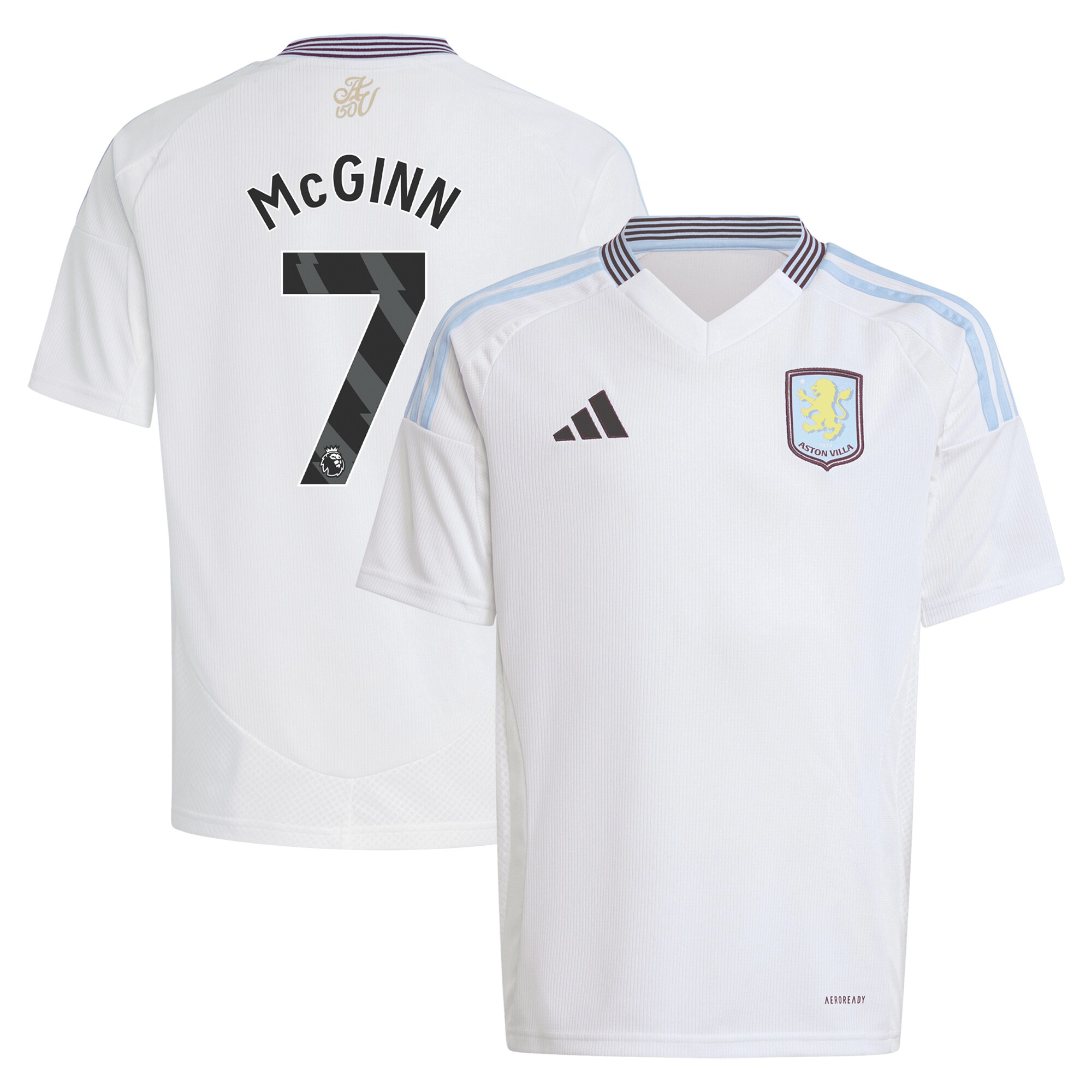 aston villa adidas away shirt 2024-25 – kids with mcginn 7 printing Collection | Authentic Aston Villa Shirts