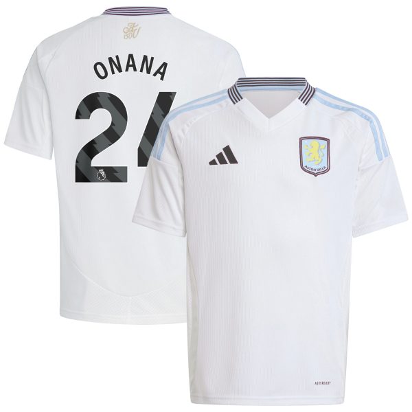 aston villa adidas away shirt 2024-25 – kids with onana 24 printing Collection | Authentic Aston Villa Shirts