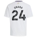 aston villa adidas away shirt 2024-25 – kids with onana 24 printing Collection | Authentic Aston Villa Shirts