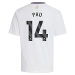 aston villa adidas away shirt 2024-25 – kids with pau 14 printing Collection | Authentic Aston Villa Shirts