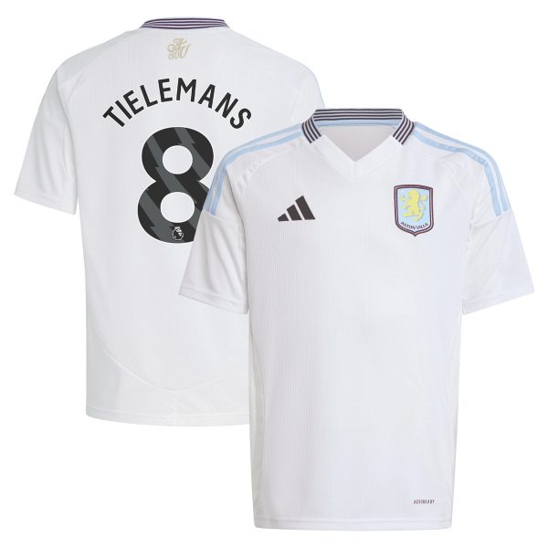 aston villa adidas away shirt 2024-25 – kids with tielemans 8 printing Collection | Authentic Aston Villa Shirts