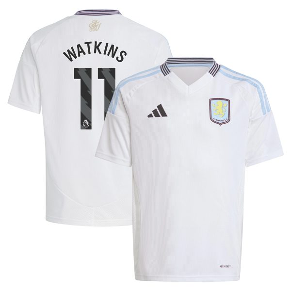 aston villa adidas away shirt 2024-25 – kids with watkins 11 printing Collection | Authentic Aston Villa Shirts