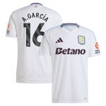 aston villa adidas away shirt 2024-25 with a.garcía 16 printing Collection | Authentic Aston Villa Shirts