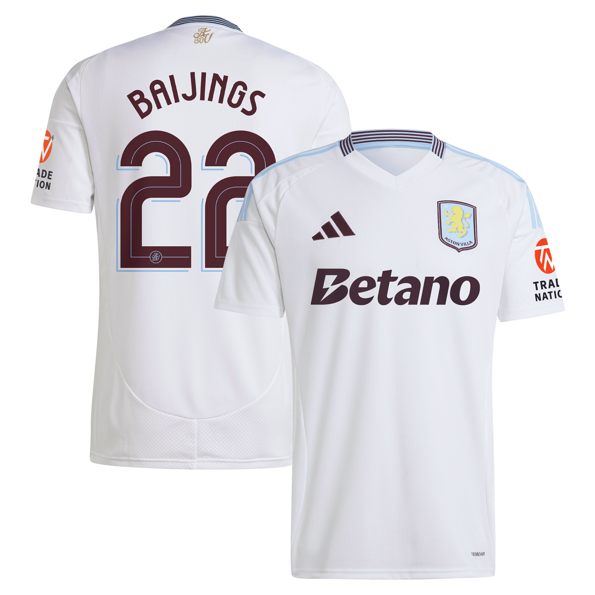 aston villa adidas away shirt 2024-25 with baijings 22 cup printing Collection | Authentic Aston Villa Shirts