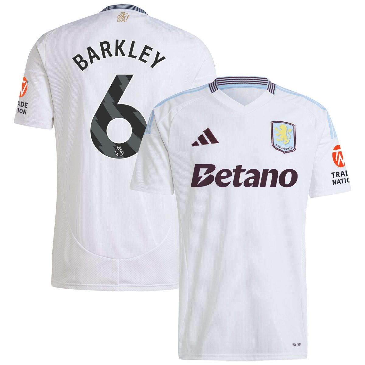 aston villa adidas away shirt 2024-25 with barkley 6 printing Collection | Authentic Aston Villa Shirts