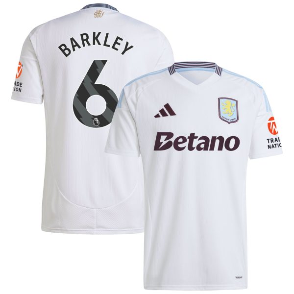 aston villa adidas away shirt 2024-25 with barkley 6 printing Collection | Authentic Aston Villa Shirts
