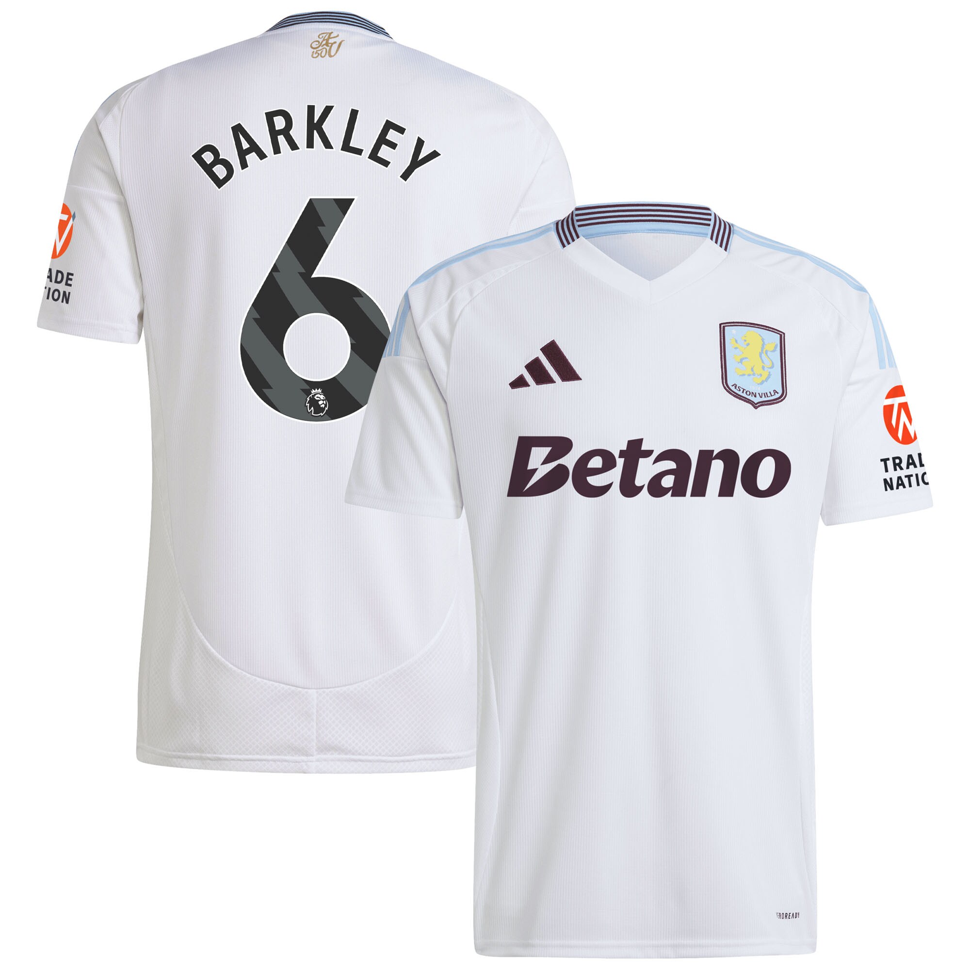 aston villa adidas away shirt 2024-25 with barkley 6 printing Collection | Authentic Aston Villa Shirts