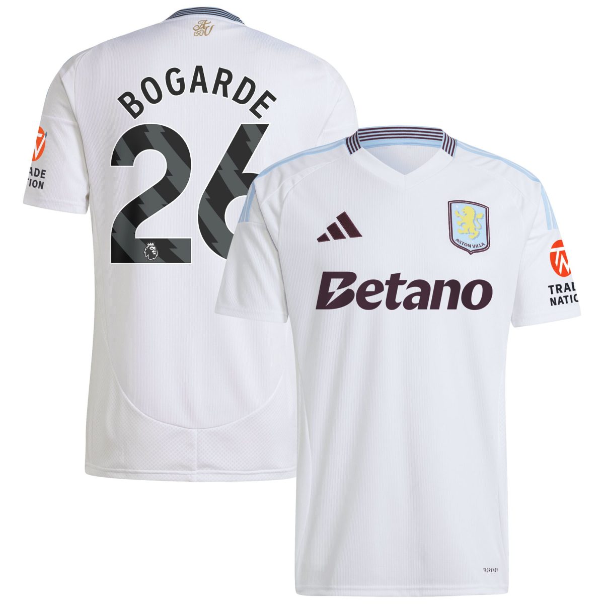 aston villa adidas away shirt 2024-25 with bogarde 26 printing Collection | Authentic Aston Villa Shirts