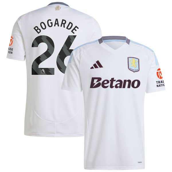 aston villa adidas away shirt 2024-25 with bogarde 26 printing Collection | Authentic Aston Villa Shirts