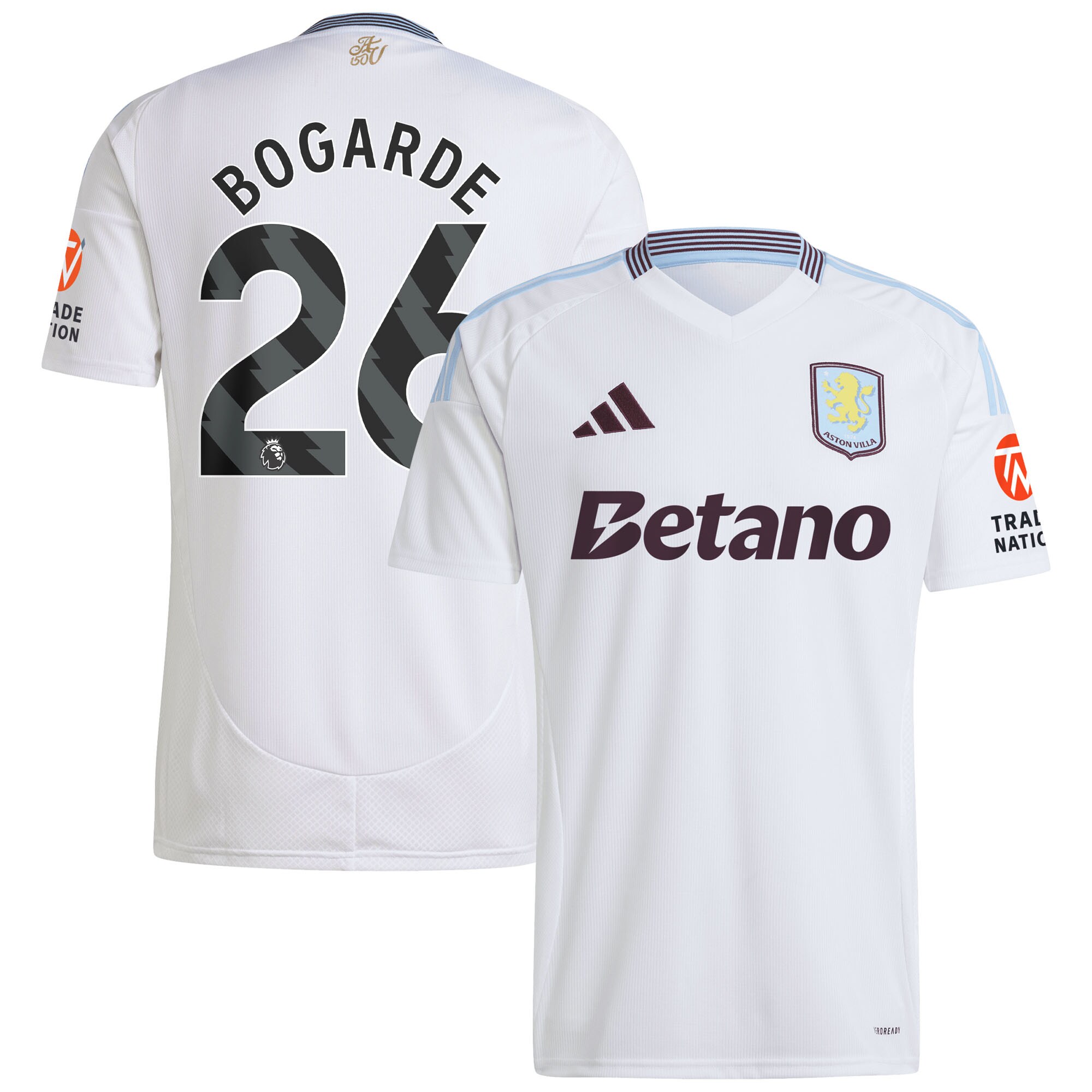 aston villa adidas away shirt 2024-25 with bogarde 26 printing Collection | Authentic Aston Villa Shirts
