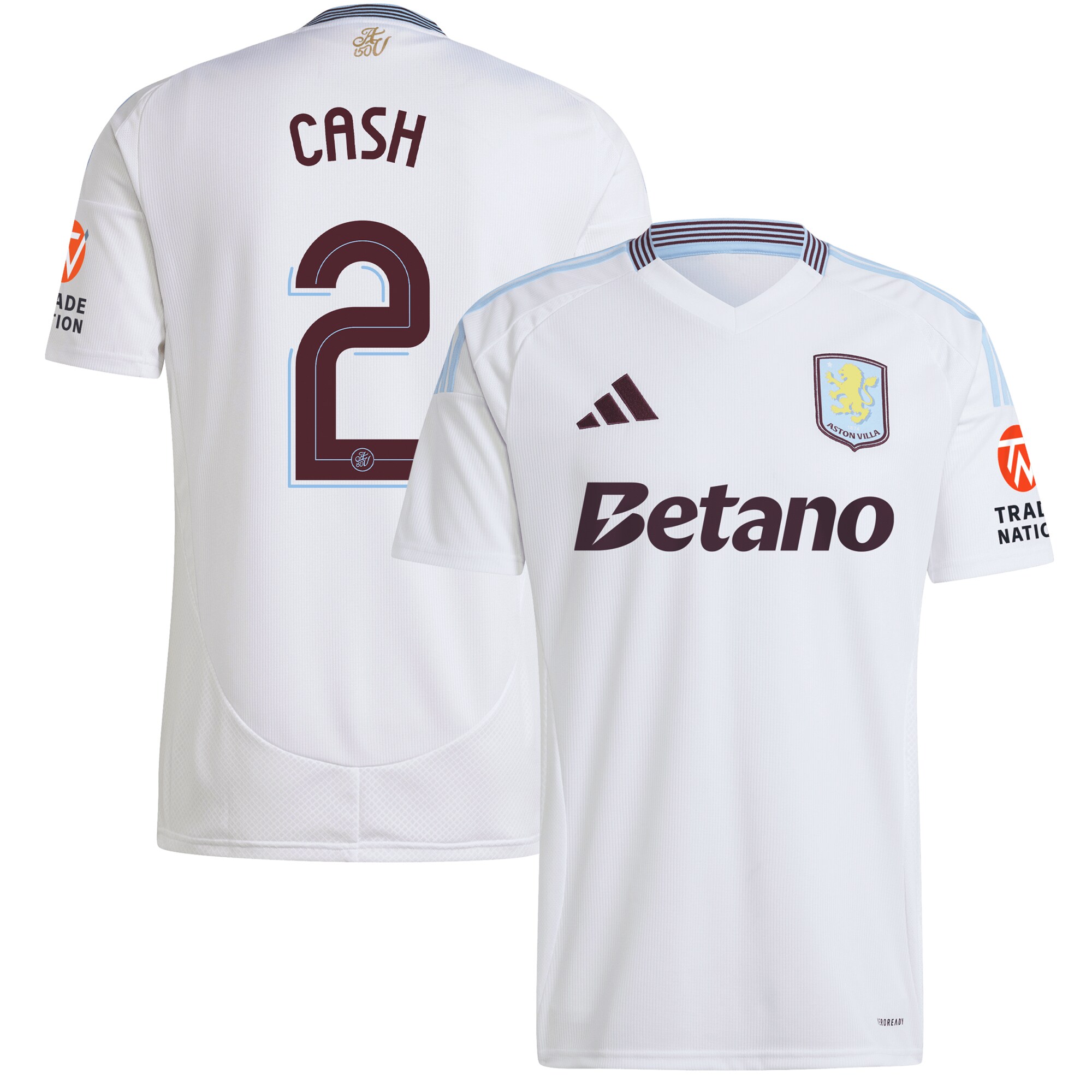 aston villa adidas away shirt 2024-25 with cash 2 cup printing Collection | Authentic Aston Villa Shirts