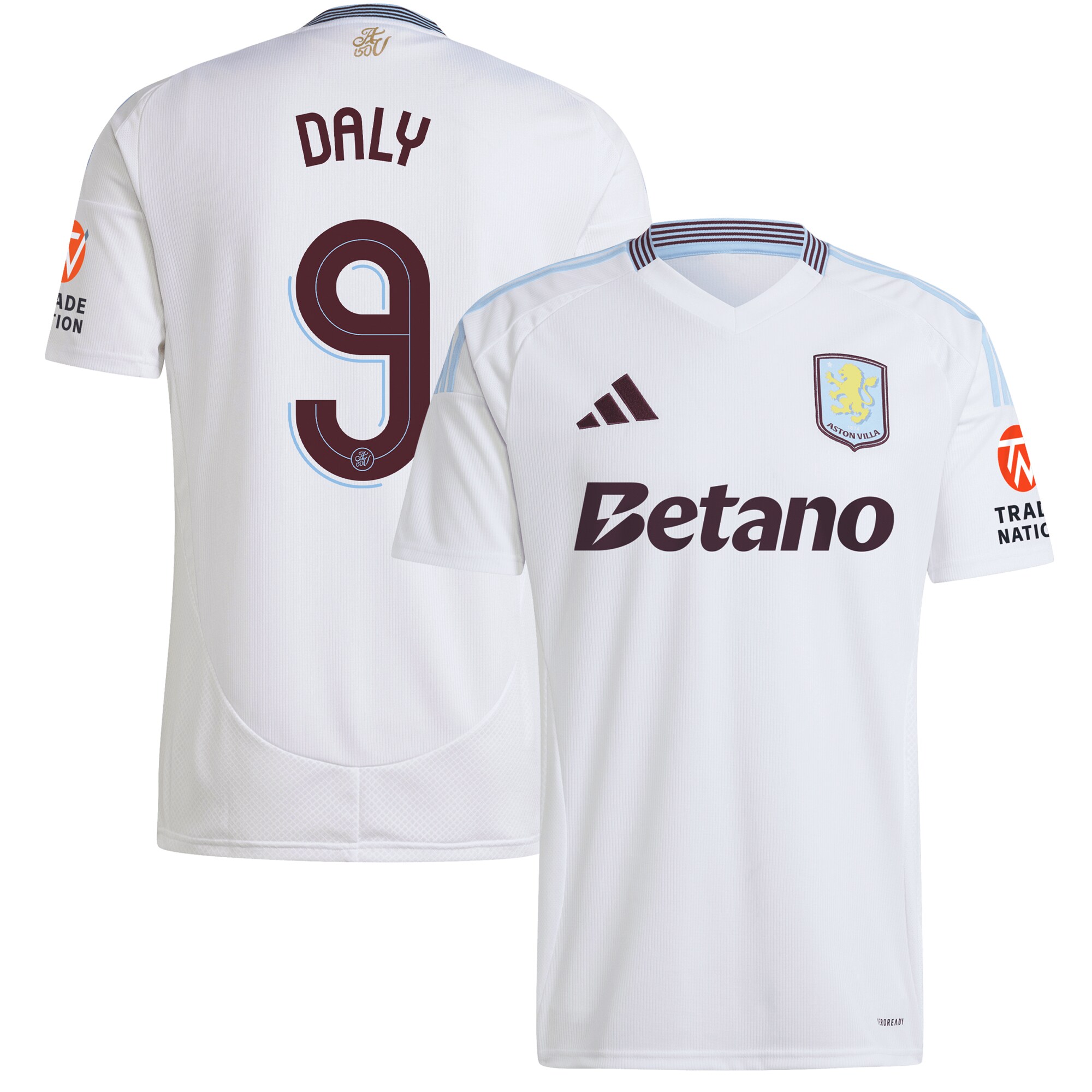aston villa adidas away shirt 2024-25 with daly 9 cup printing Collection | Authentic Aston Villa Shirts
