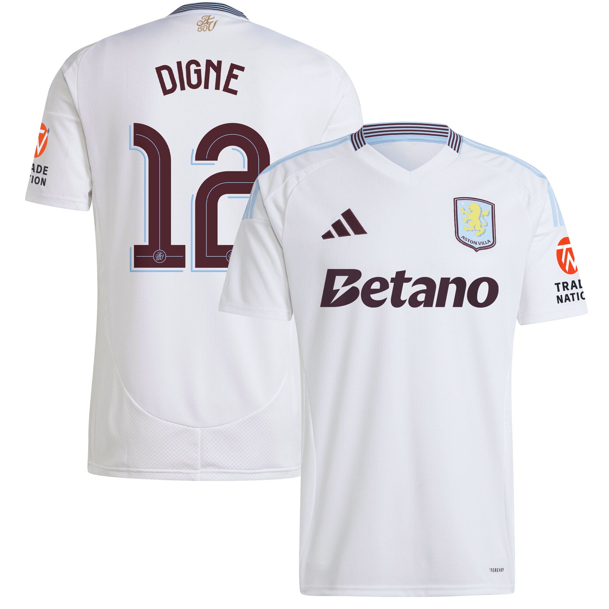 aston villa adidas away shirt 2024-25 with digne 12 cup printing Collection | Authentic Aston Villa Shirts