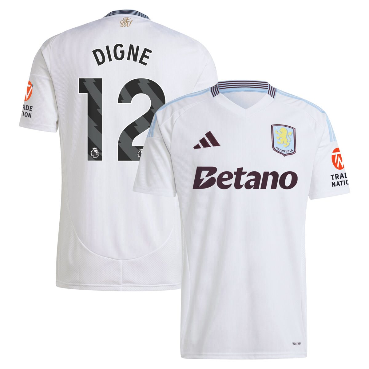 aston villa adidas away shirt 2024-25 with digne 12 printing Collection | Authentic Aston Villa Shirts