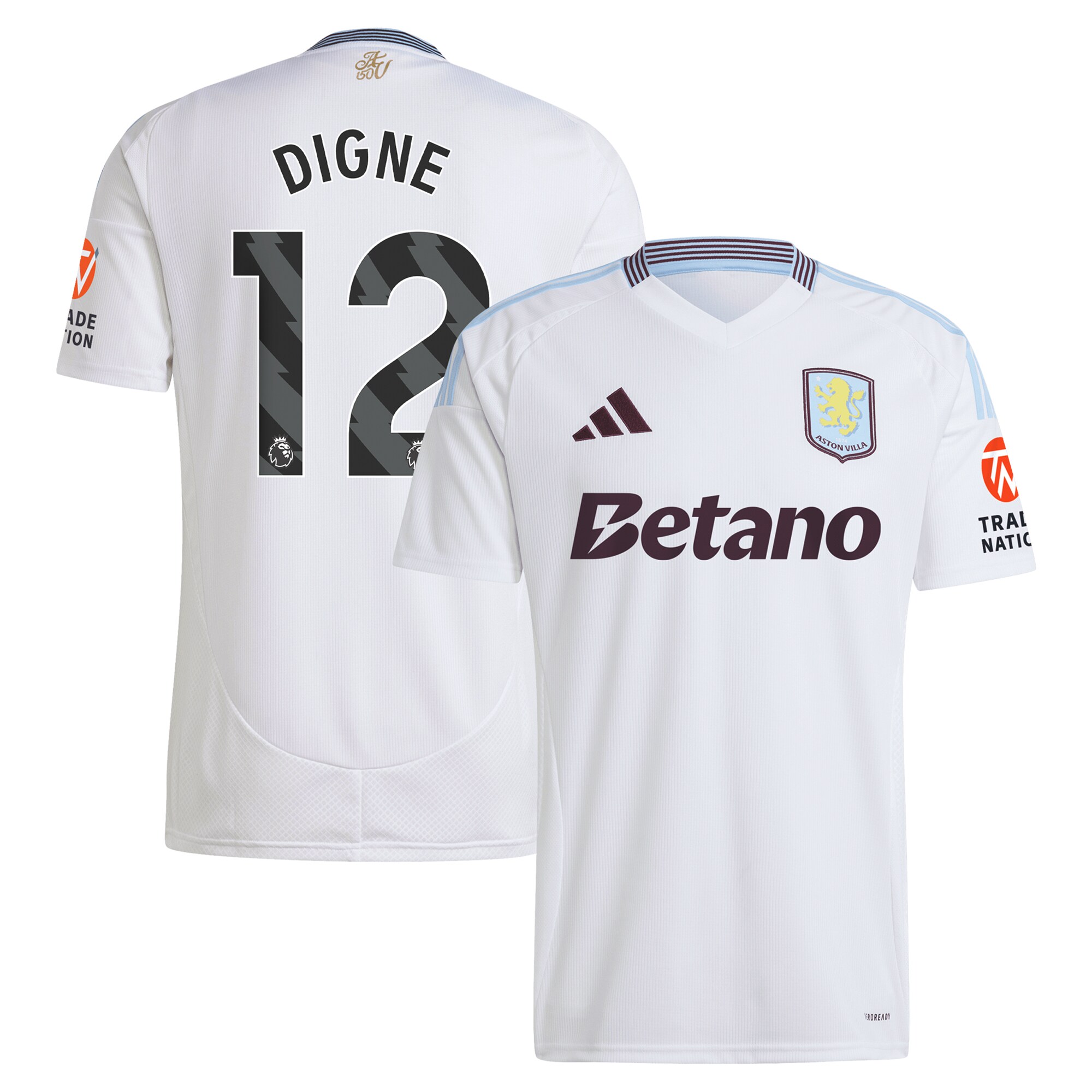aston villa adidas away shirt 2024-25 with digne 12 printing Collection | Authentic Aston Villa Shirts