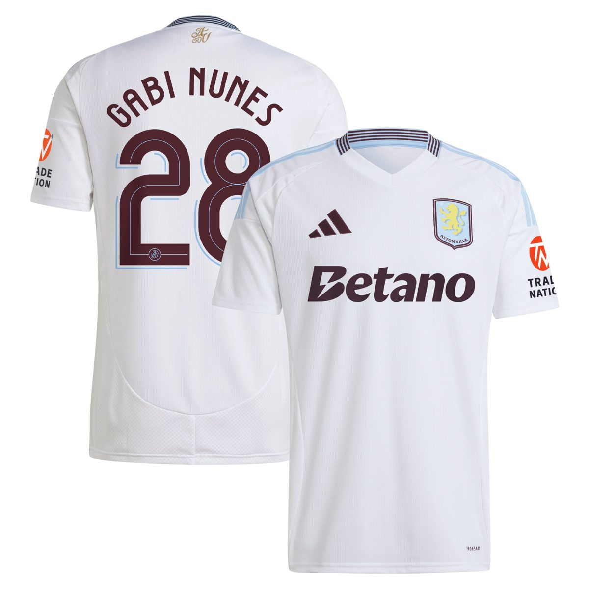 aston villa adidas away shirt 2024-25 with gabi nunes 28 cup printing Collection | Authentic Aston Villa Shirts