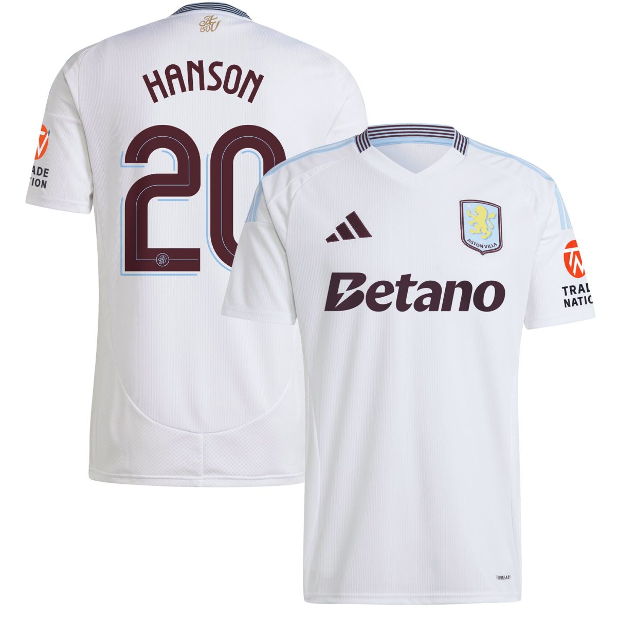 aston villa adidas away shirt 2024-25 with hanson 20 cup printing Collection | Authentic Aston Villa Shirts