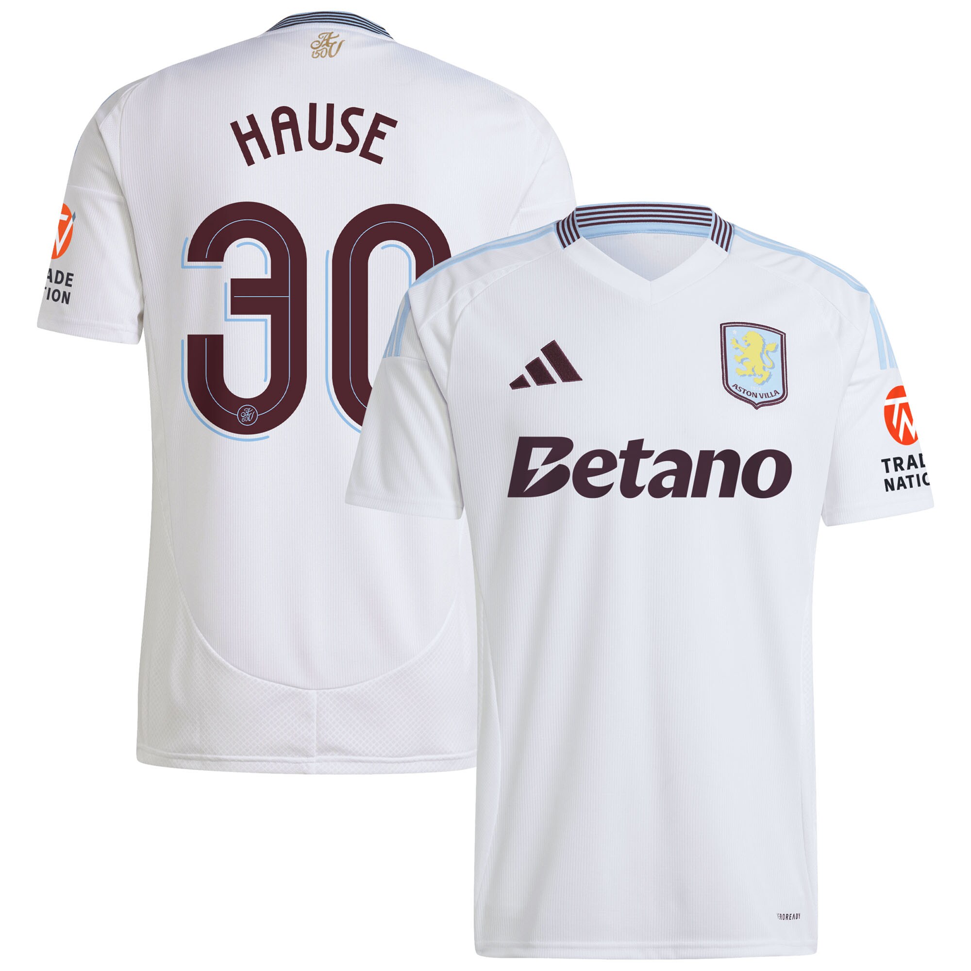 aston villa adidas away shirt 2024-25 with hause 30 cup printing Collection | Authentic Aston Villa Shirts